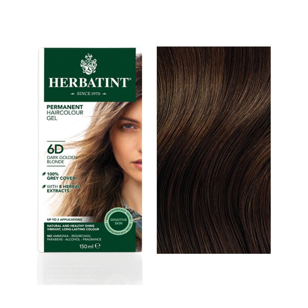 Herbatint 6D Arany sötétszőke (világosbarna) hajfesték, 150 ml