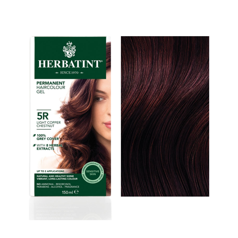 Herbatint 5R Világos réz gesztenye hajfesték, 150 ml
