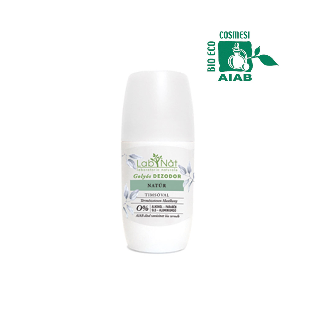 Labnat bio tanúsított roll on dezodor, Natúr (illatmentes), 75 ml
