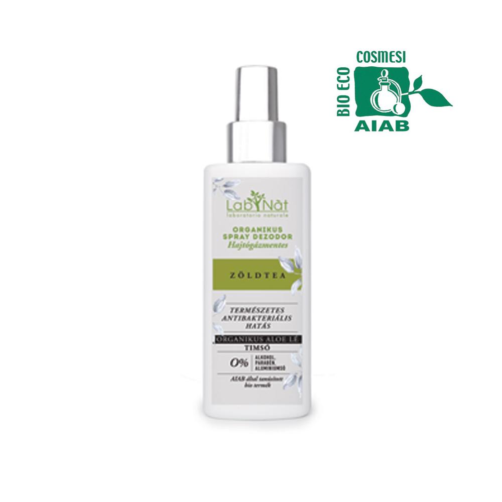 Labnat bio tanúsított spray dezodor (Vapo), Zöldtea, 100 ml